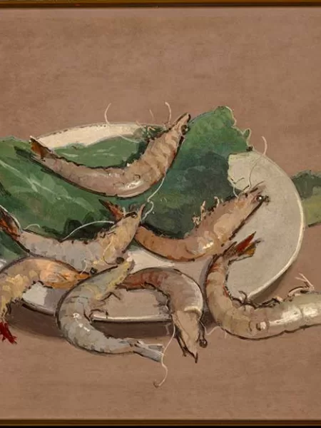 Plato con langostinos