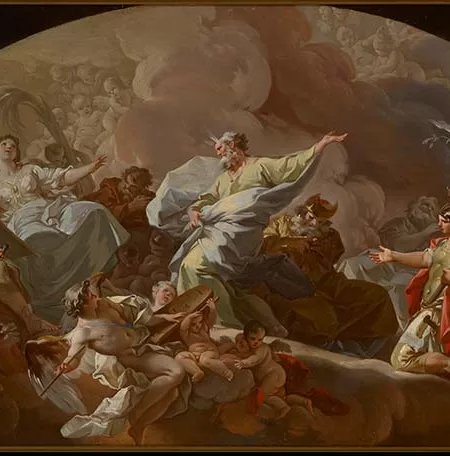 Héroes y Heroinas del Antiguo Testamento I (Moisés en gloria con varias figuras del Antiguo Testamento)