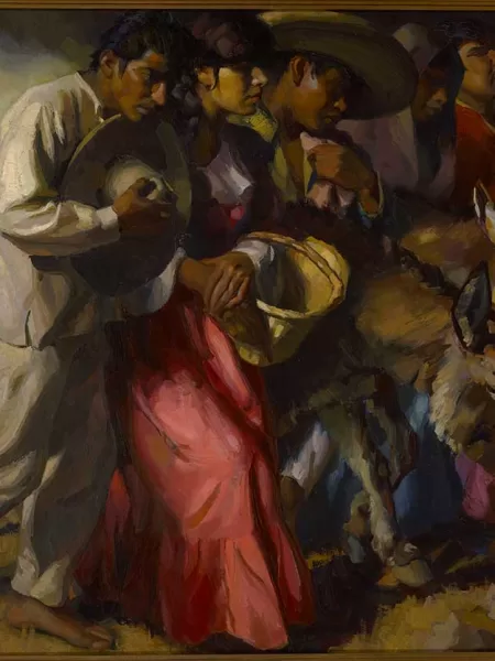 Indigenas con burros